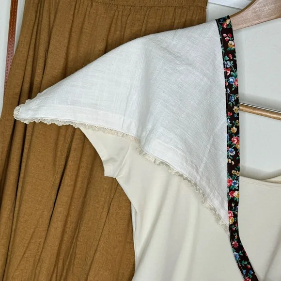 Handmade Cottagecore Natural Cotton Hair Scarf - Picture 7 of 9